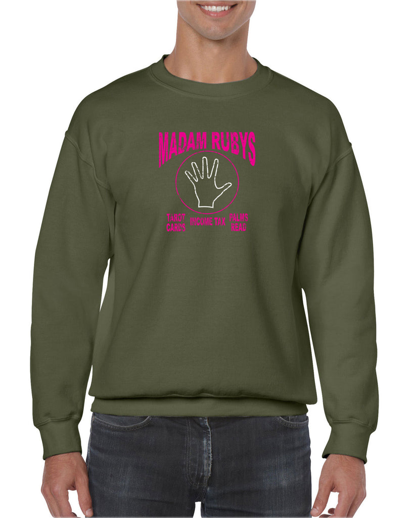 Madam Ruby's Crew Sweatshirt 80s Movie Pee Wee's Big Adventure Bike Basement Alamo Vintage Retro