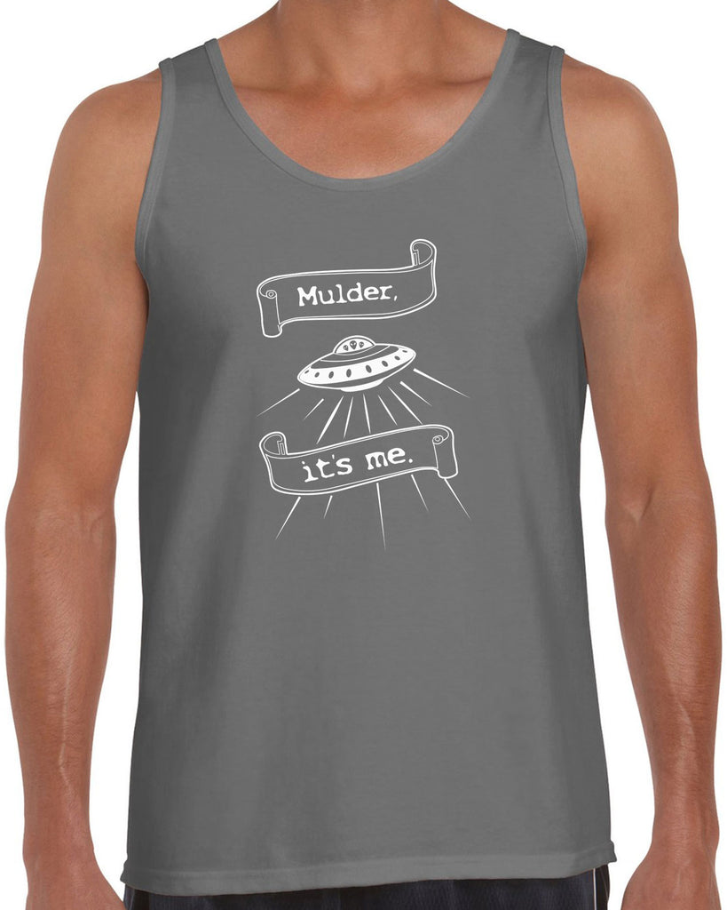 Mulder Its Me Tank Top Funny Alien UFO Area 51 X-Files Mulder Scully Flying Saucer Outer Space Vintage Retro