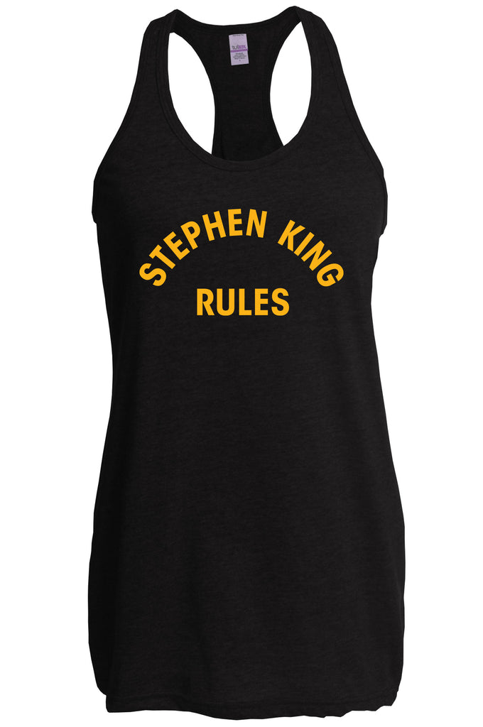 Stephen King Rules Racerback Tank Top funny monster squad 80s movie scary horror film movie costume party halloween