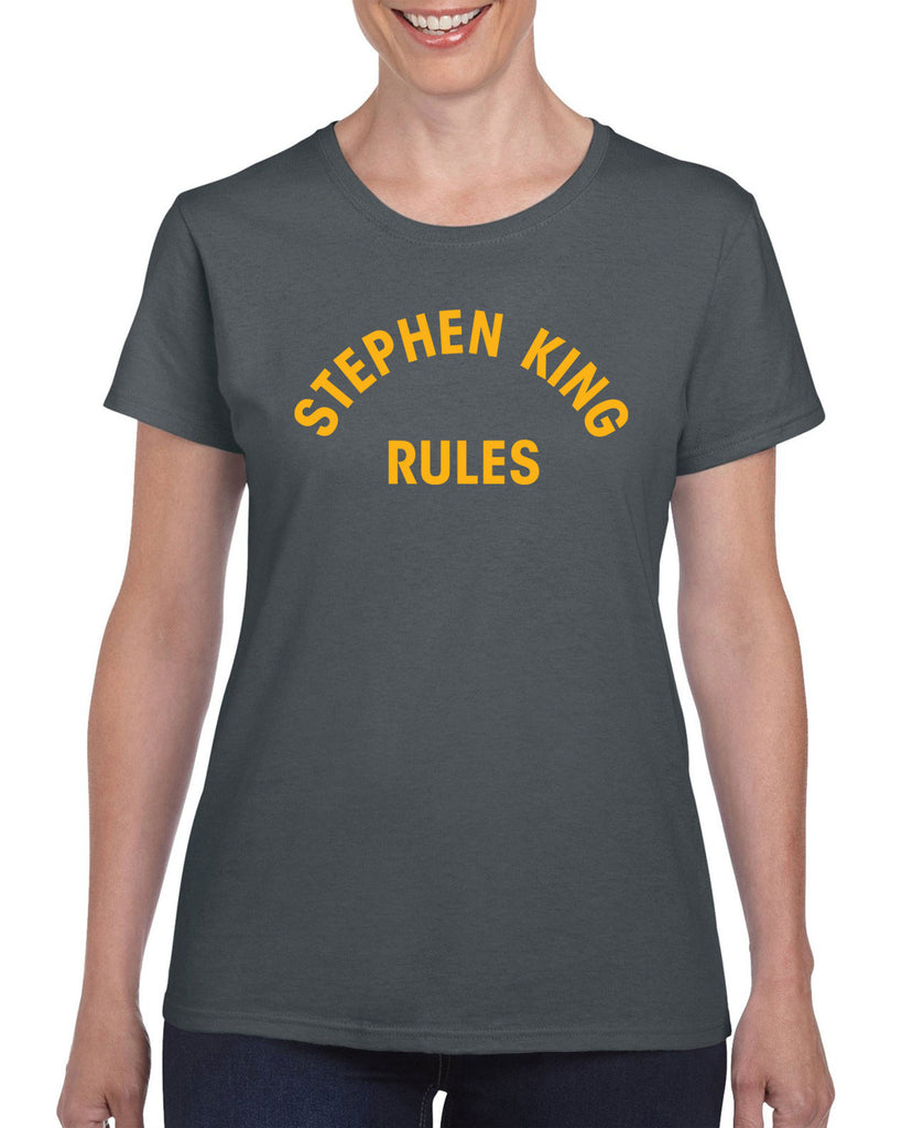 Stephen King Rules Womens T-shirt funny monster squad 80s movie scary horror film movie costume party halloween