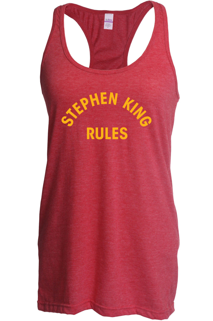 Stephen King Rules Racerback Tank Top funny monster squad 80s movie scary horror film movie costume party halloween