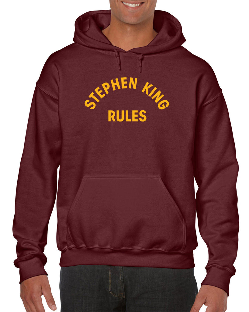 Stephen King Rules Hoodie Hooded Sweatshirt funny monster squad 80s movie scary horror film movie costume party halloween