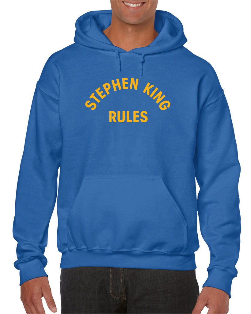 Stephen King Rules Hoodie Hooded Sweatshirt funny monster squad 80s movie scary horror film movie costume party halloween