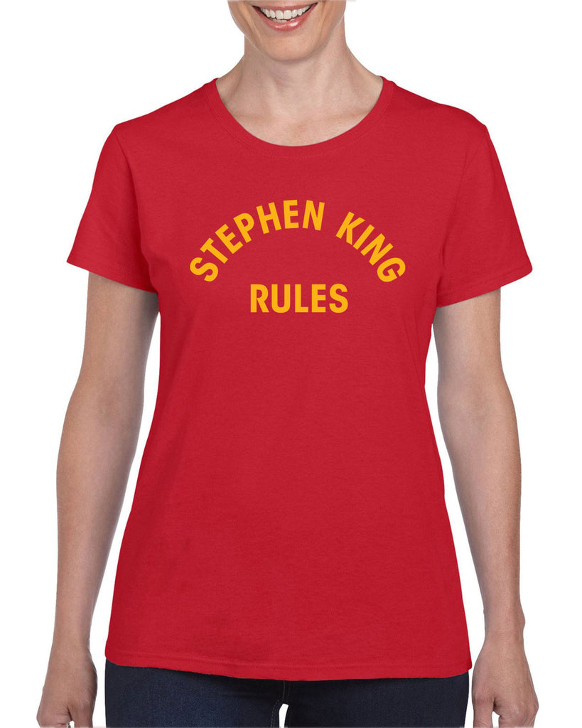 Stephen King Rules Womens T-shirt funny monster squad 80s movie scary horror film movie costume party halloween