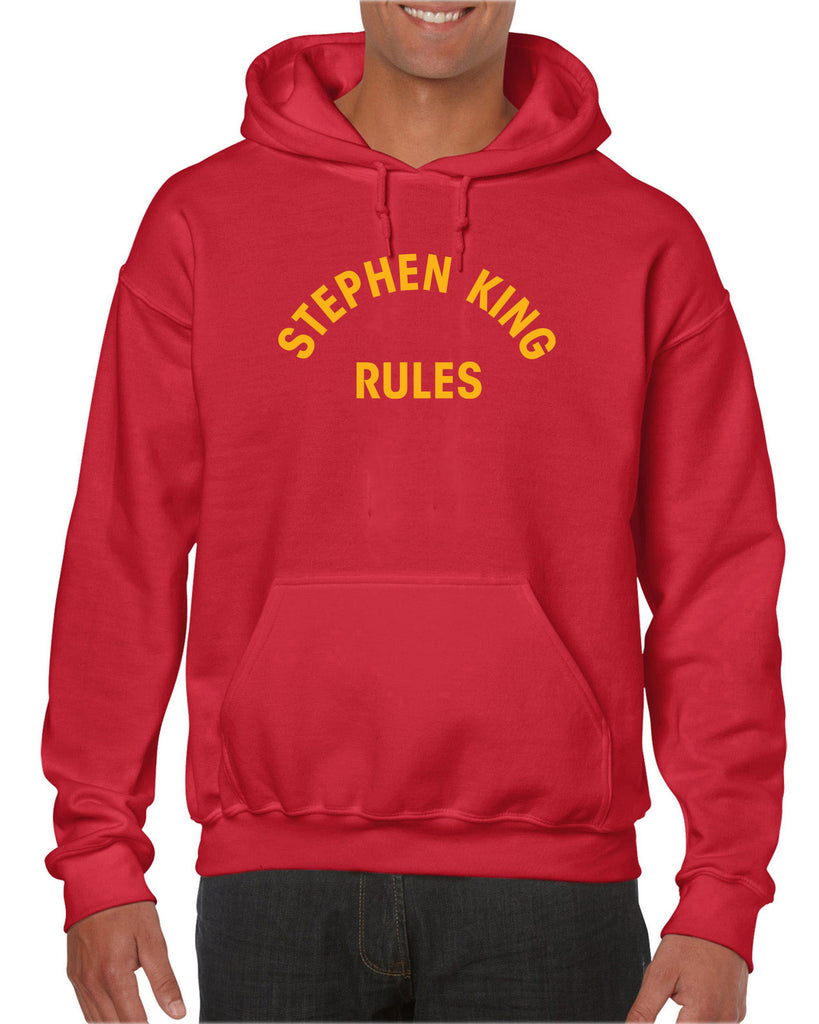 Stephen King Rules Hoodie Hooded Sweatshirt funny monster squad 80s movie scary horror film movie costume party halloween