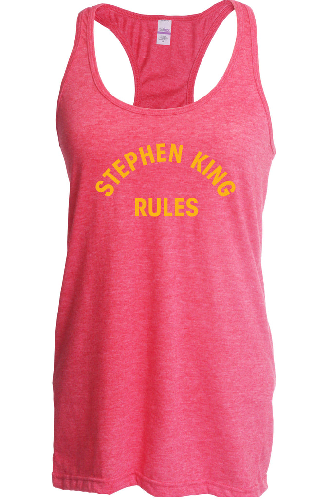 Stephen King Rules Racerback Tank Top funny monster squad 80s movie scary horror film movie costume party halloween