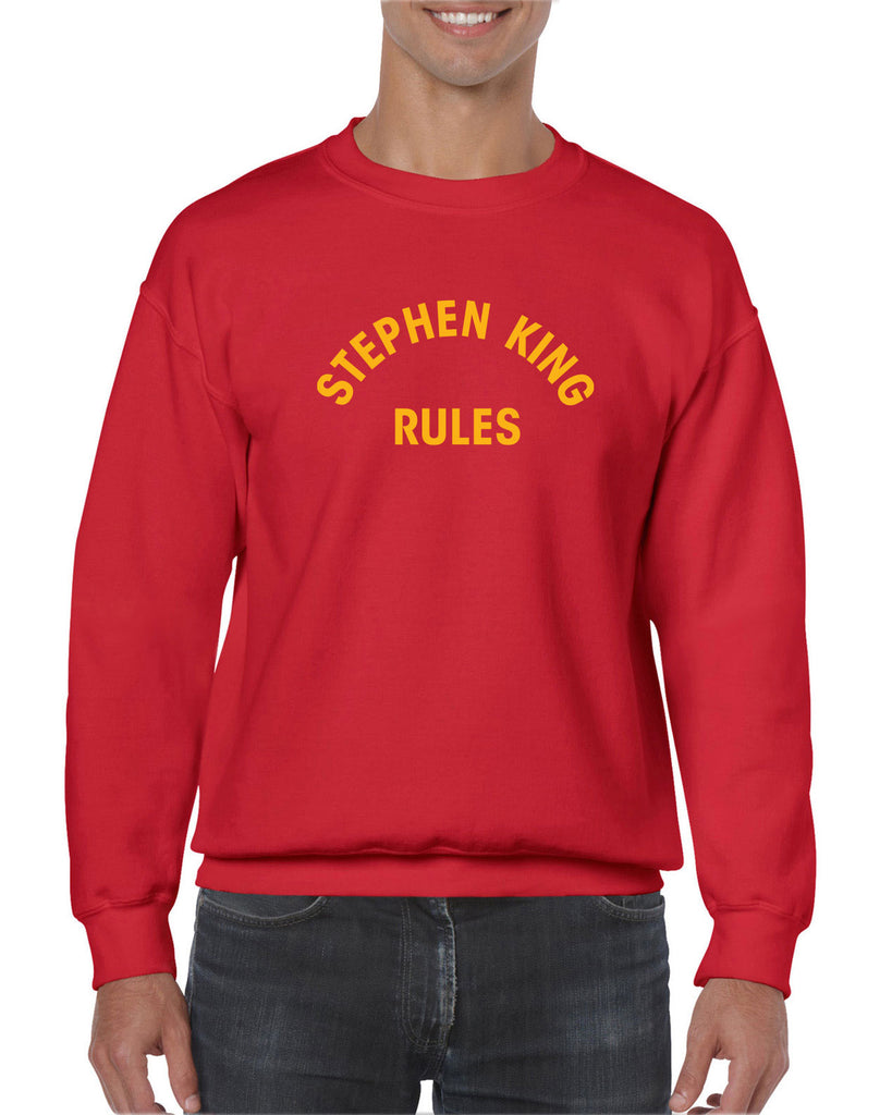 Stephen King Rules Crew Sweatshirt funny monster squad 80s movie scary horror film movie costume party halloween