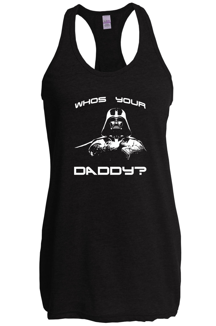 Women's Racer Back Tank Top - Who's Your Daddy?