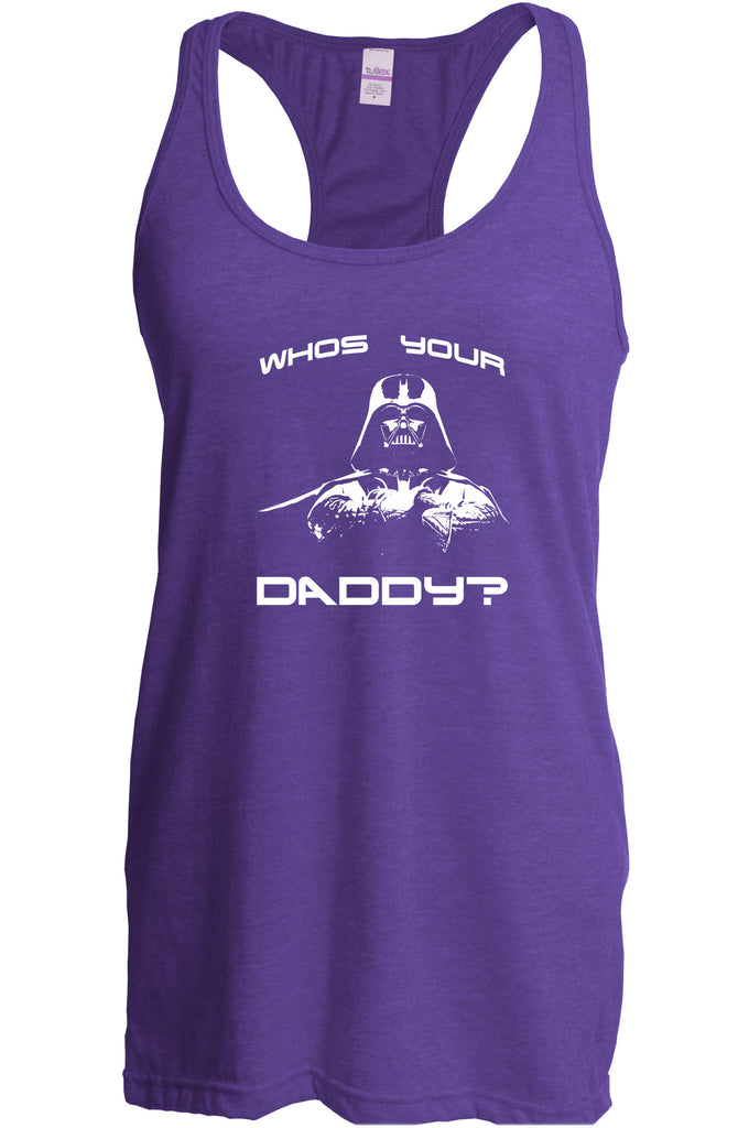 Women's Racer Back Tank Top - Who's Your Daddy?