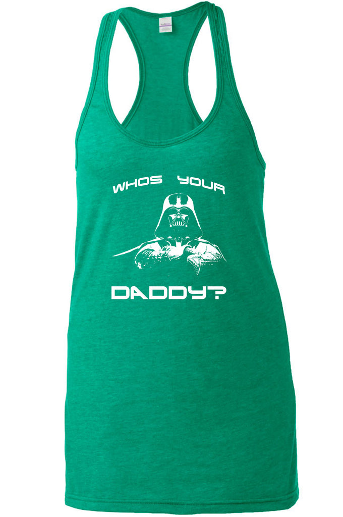 Women's Racer Back Tank Top - Who's Your Daddy?