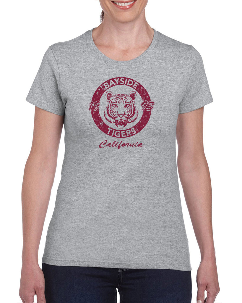 Bayside Tigers Womens T-Shirt Saved By The Bell Tigers Halloween Costume 90s Tv Show Zack Slater Vintage Retro
