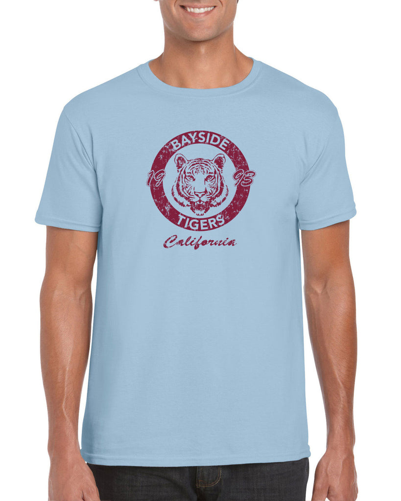 Bayside Tigers Mens T-Shirt Saved By The Bell Tigers Halloween Costume 90s Tv Show Zack Slater Vintage Retro