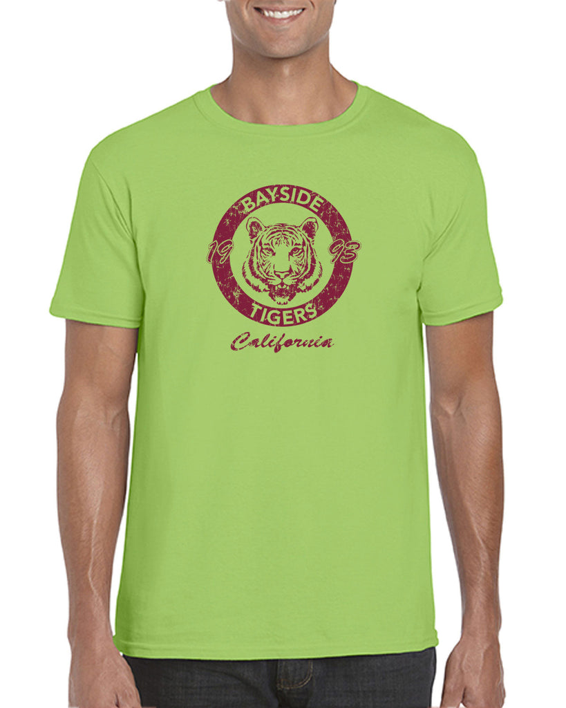 Bayside Tigers Mens T-Shirt Saved By The Bell Tigers Halloween Costume 90s Tv Show Zack Slater Vintage Retro