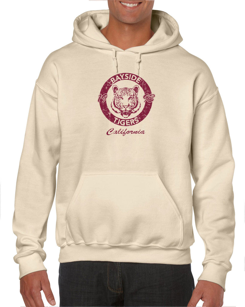 Bayside Tigers Hoodie Hooded Sweatshirt Saved By The Bell Tigers Halloween Costume 90s Tv Show Zack Slater Vintage Retro