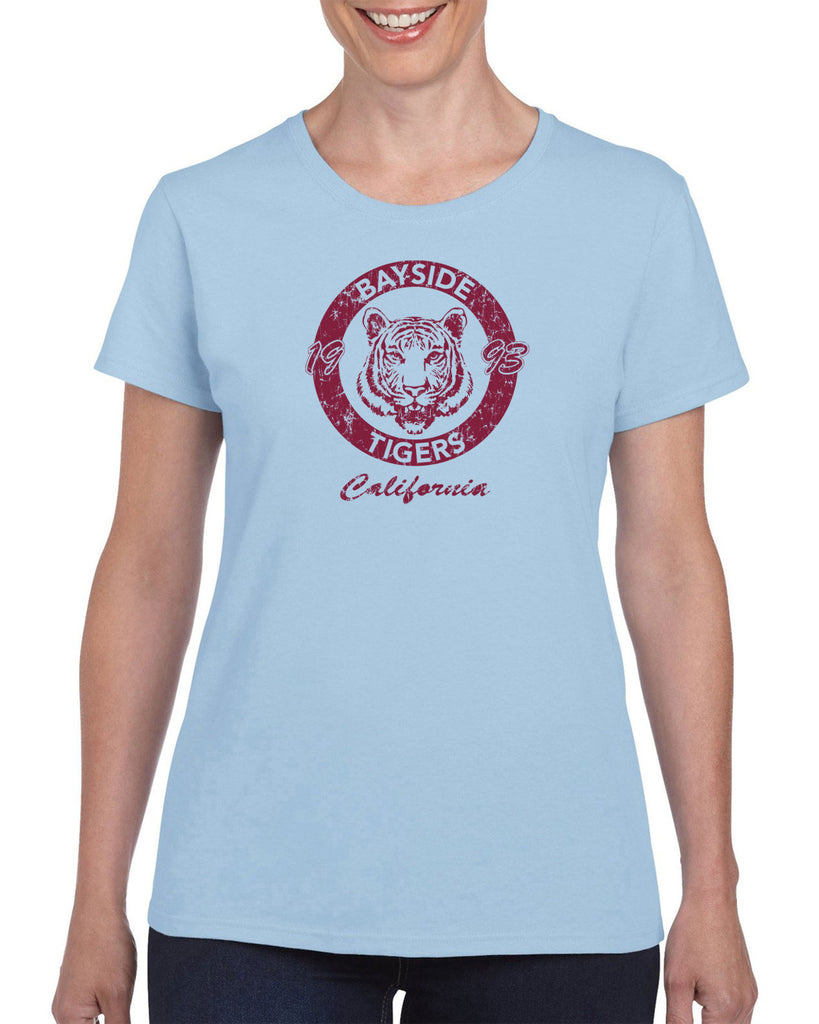 Bayside Tigers Womens T-Shirt Saved By The Bell Tigers Halloween Costume 90s Tv Show Zack Slater Vintage Retro