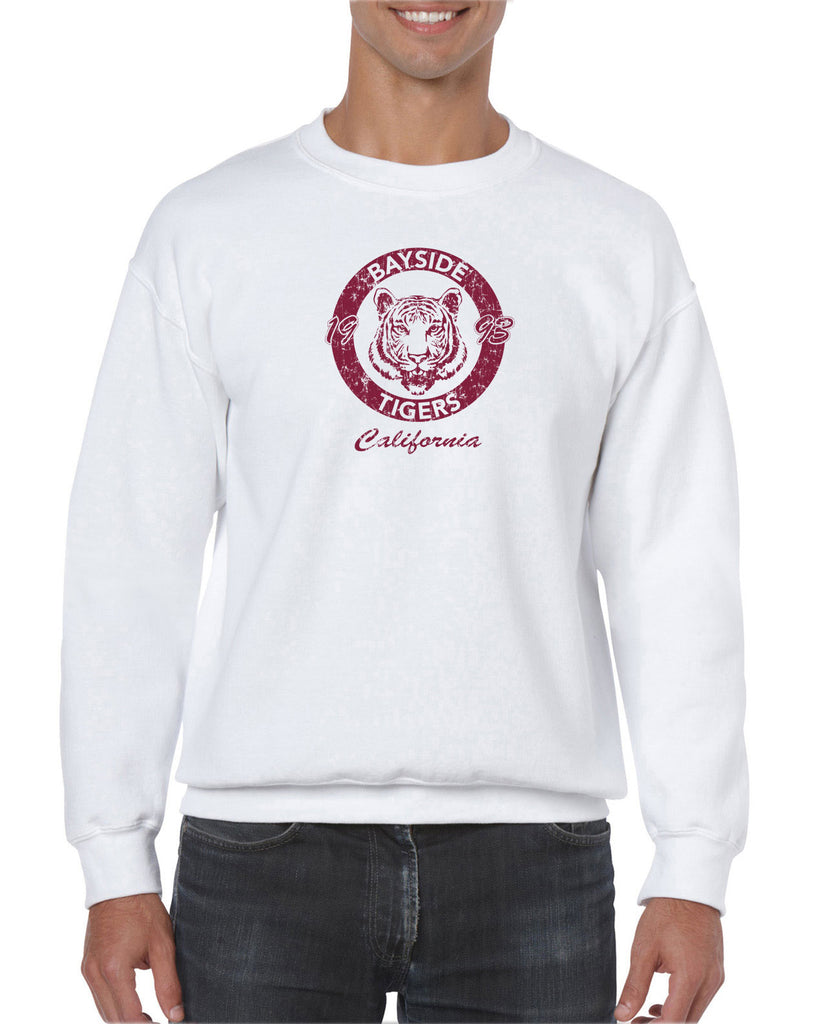 Bayside Tigers Crew Sweatshirt Saved By The Bell Tigers Halloween Costume 90s Tv Show Zack Slater Vintage Retro