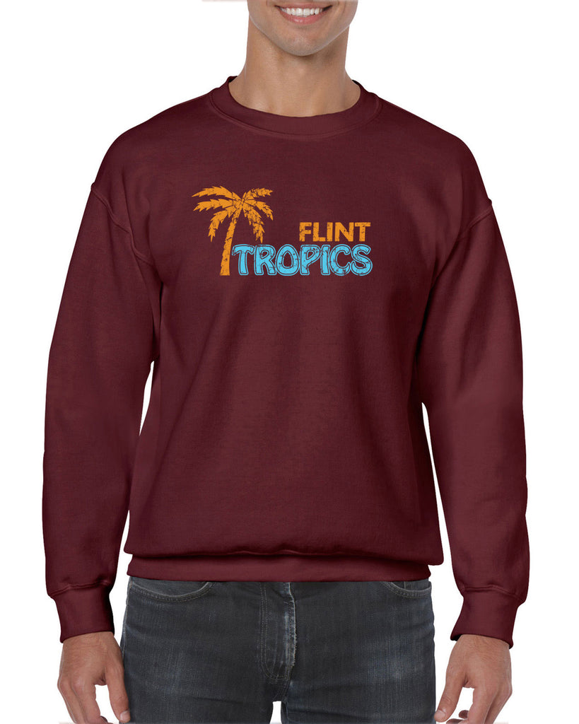 Flint Tropics Crew Sweatshirt Funny Semi Pro Movie Jackie Moon Basketball Jersey Uniform Halloween Costume Movie Vintage Retro