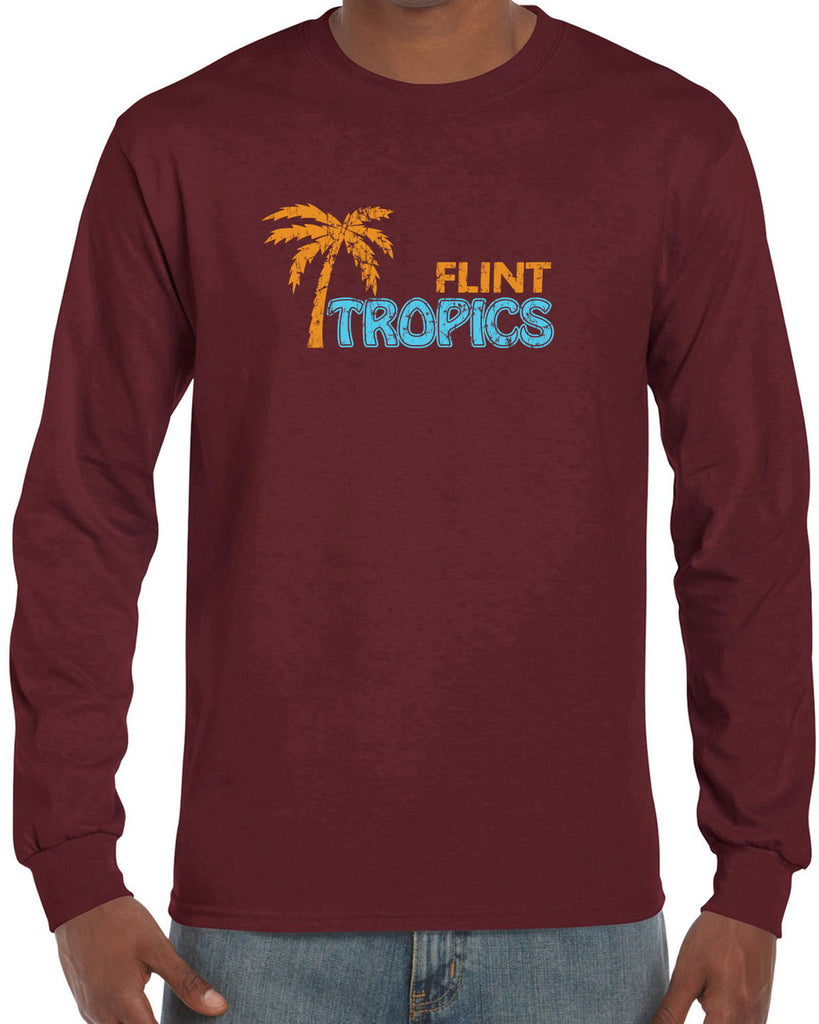 Flint Tropics Long Sleeve Shirt Funny Semi Pro Movie Jackie Moon Basketball Jersey Uniform Halloween Costume Movie Vintage Retro