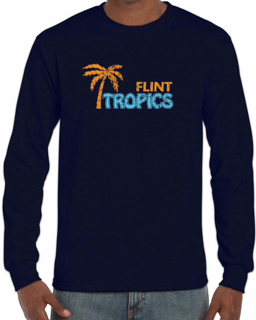 Flint Tropics Long Sleeve Shirt Funny Semi Pro Movie Jackie Moon Basketball Jersey Uniform Halloween Costume Movie Vintage Retro