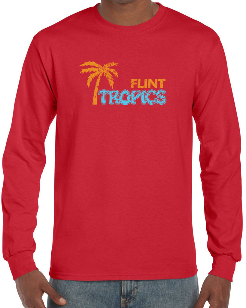 Flint Tropics Long Sleeve Shirt Funny Semi Pro Movie Jackie Moon Basketball Jersey Uniform Halloween Costume Movie Vintage Retro