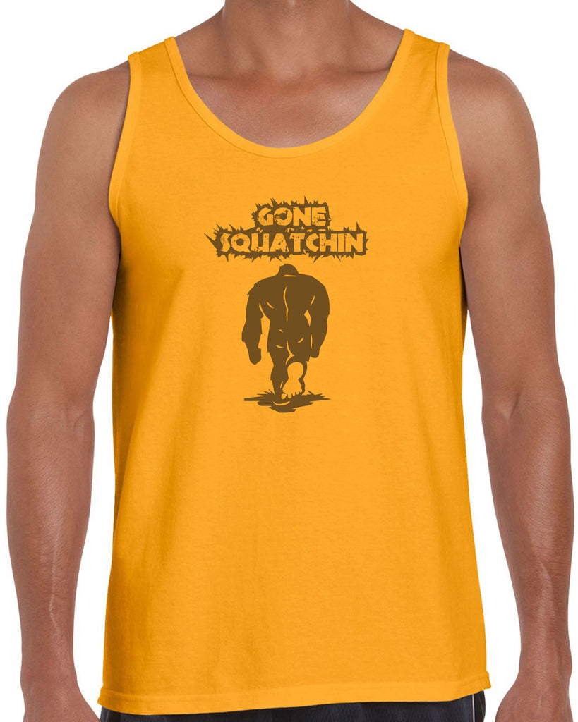 Gone Squatching Tank Top Big Foot Squatchin Yeti Hunter Outdoors Funny Vintage Retro