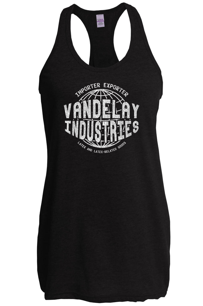 Vandelay Industries Womens Racer Back Tank Top Racerback Import Exporter Seinfeld 90s Tv Show George Costanza Comedy Vintage Retro Halloween Costume