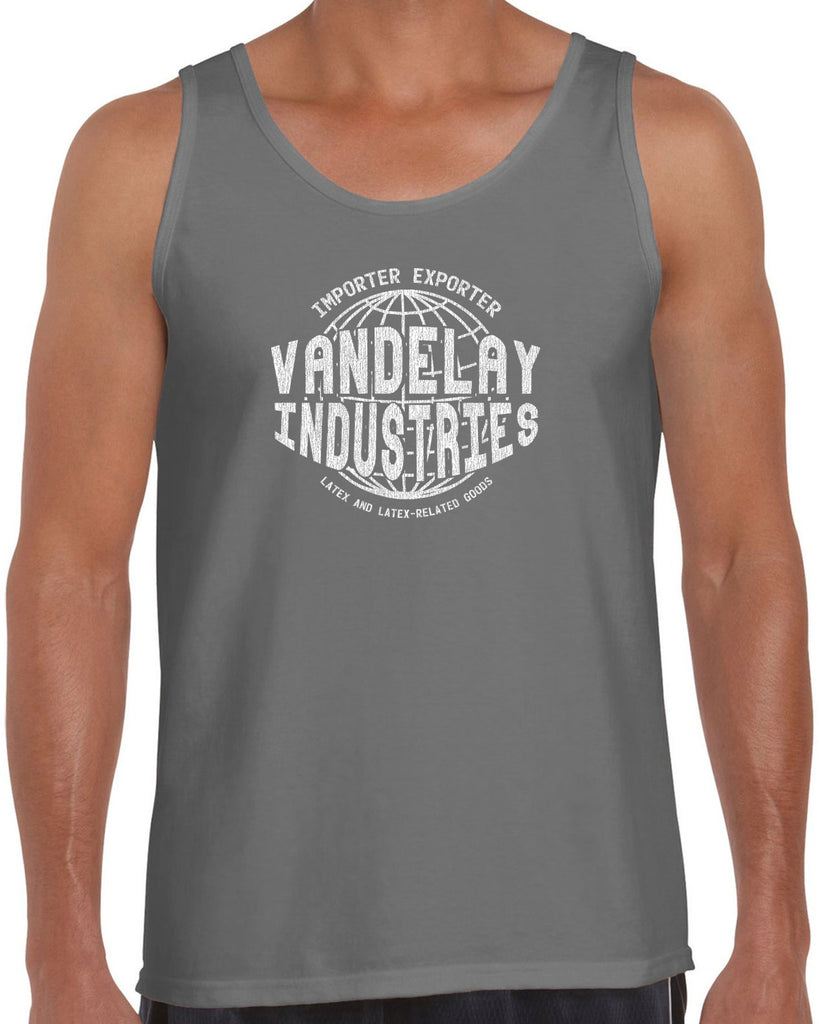 Vandelay Industries Tank Top Import Exporter Seinfeld 90s Tv Show George Costanza Comedy Vintage Retro Halloween Costume Edit alt text