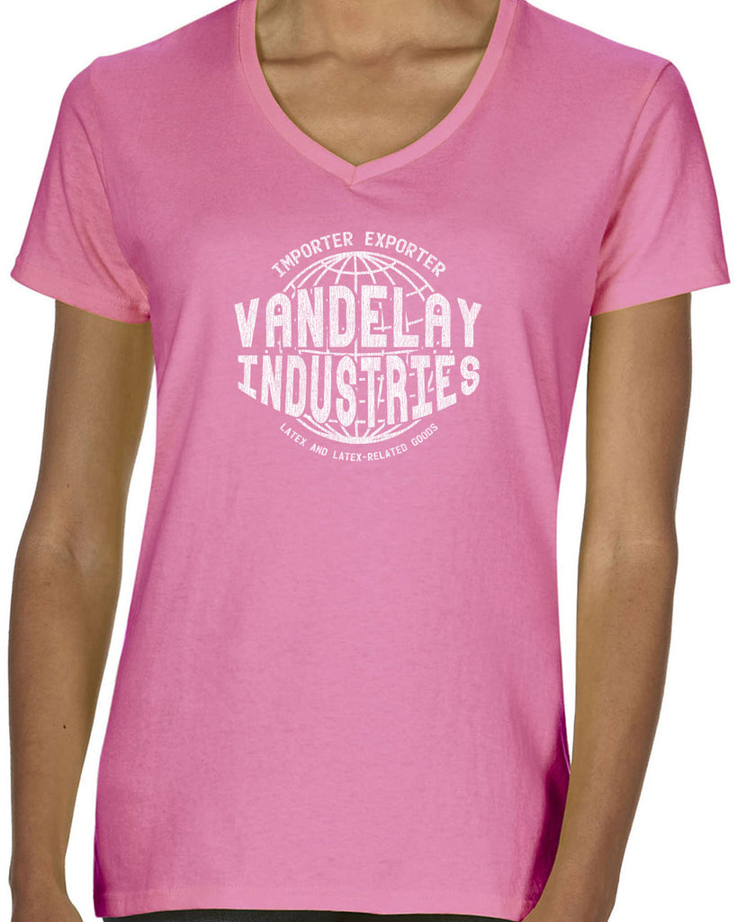 Vandelay Industries Womens V-Neck Shirt Import Exporter Seinfeld 90s Tv Show George Costanza Comedy Vintage Retro Halloween Costume