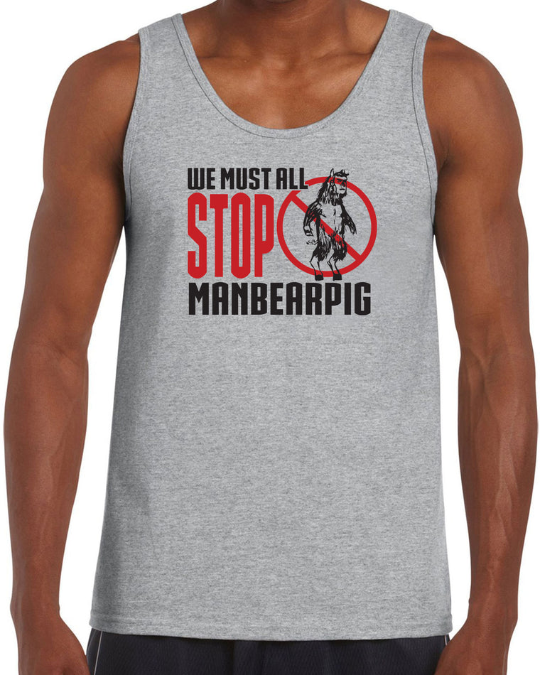 Men's Sleeveless Tank Top - Stop ManBearPig