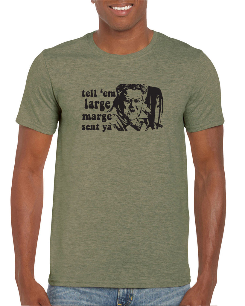 Tell Em Large Mare Sent Ya Mens T-Shirt Pee Wee Big Adventure 80s Movie Vintage Retro Bike