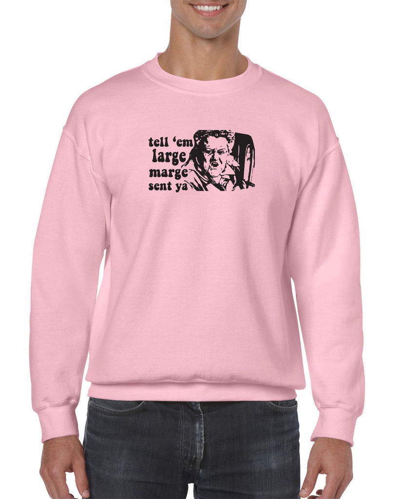 Tell Em Large Mare Sent Ya Crew Sweatshirt Pee Wee Big Adventure 80s Movie Vintage Retro Bike