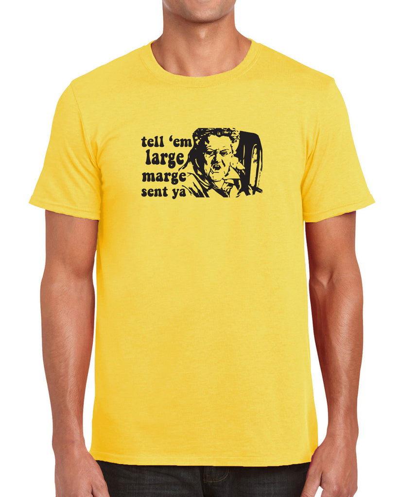 Tell Em Large Mare Sent Ya Mens T-Shirt Pee Wee Big Adventure 80s Movie Vintage Retro Bike