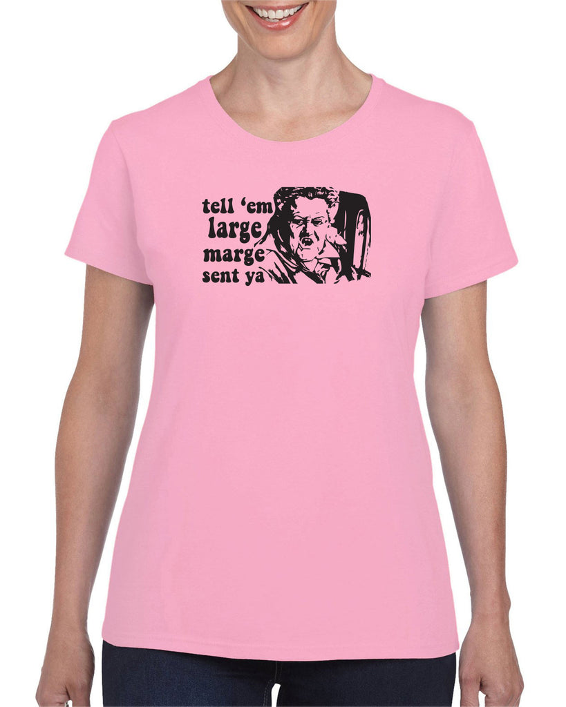 Tell Em Large Mare Sent Ya Womens T-Shirt Pee Wee Big Adventure 80s Movie Vintage Retro Bike