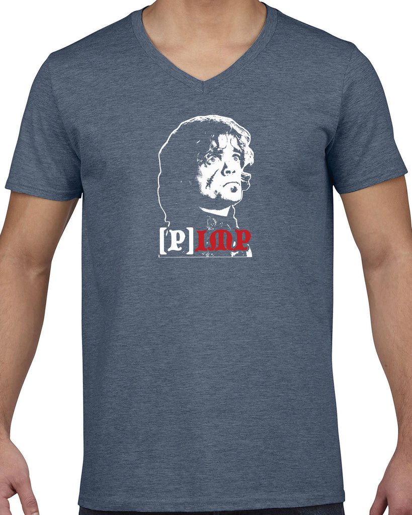 Pimp Imp Mens V-Neck Shirt Game Of Thrones House Lannister Tyrion King Fantasy Tv Show Vintage Retro