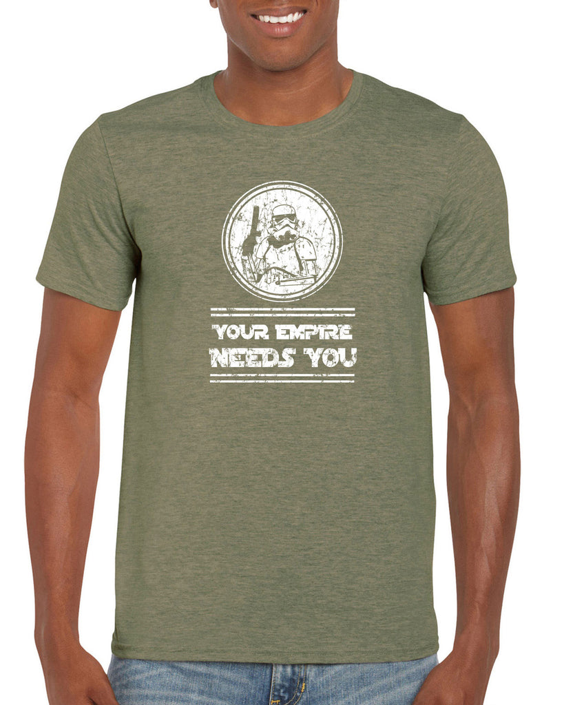 Your Empire Needs You Mens T-Shirt Star Geek Wars Sci Fi Storm Trooper Darkside Jedi Death Star Vintage Retro