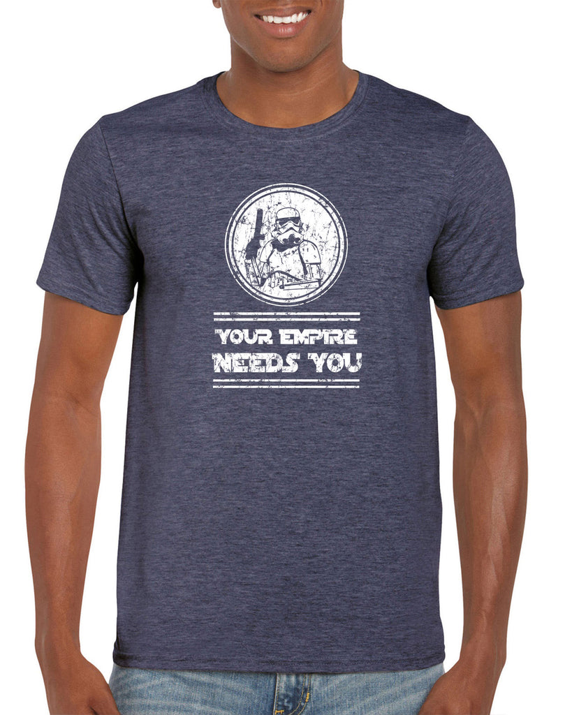 Your Empire Needs You Mens T-Shirt Star Geek Wars Sci Fi Storm Trooper Darkside Jedi Death Star Vintage Retro