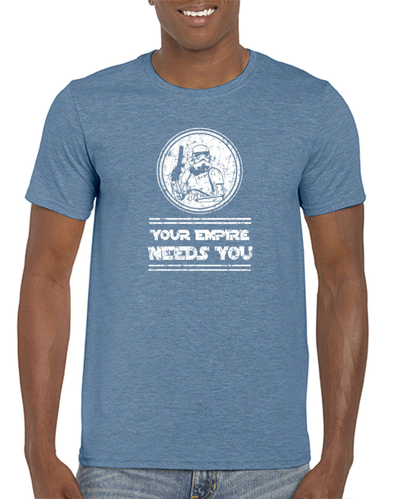 Your Empire Needs You Mens T-Shirt Star Geek Wars Sci Fi Storm Trooper Darkside Jedi Death Star Vintage Retro