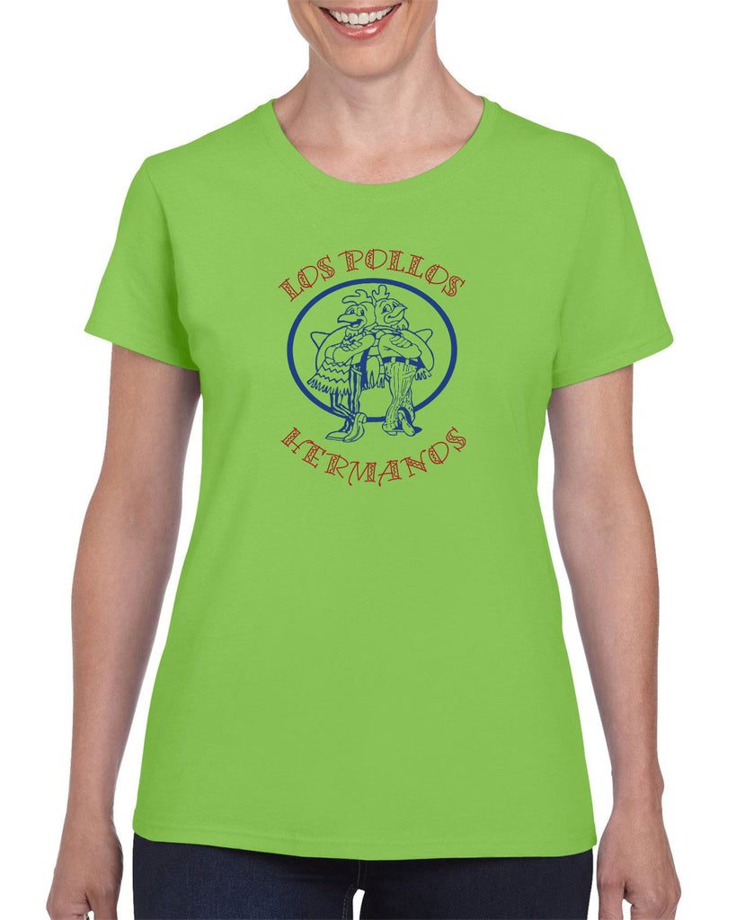 Los Pollos Hermanos Womens T-Shirt Funny Breaking Bad Fried Chicken Walt White TV Show Vintage Retro