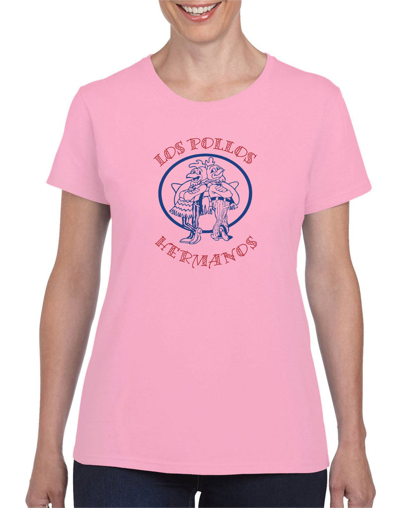 Los Pollos Hermanos Womens T-Shirt Funny Breaking Bad Fried Chicken Walt White TV Show Vintage Retro