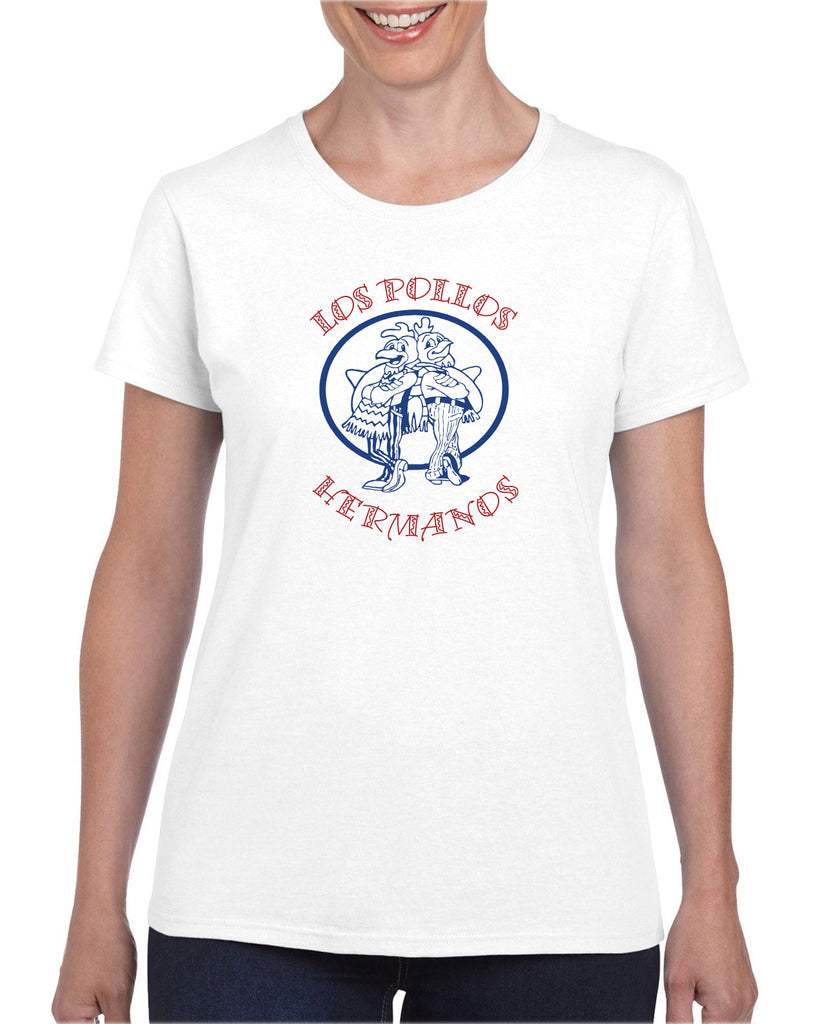 Los Pollos Hermanos Womens T-Shirt Funny Breaking Bad Fried Chicken Walt White TV Show Vintage Retro