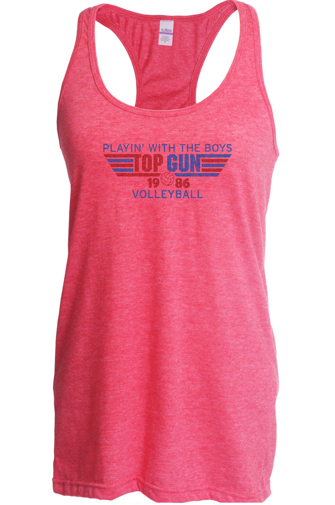 Top Gun Volleyball Racer Back Tank Top Racerback Fighter Pilot 80s Movie Party Halloween Costume Vintage Retro