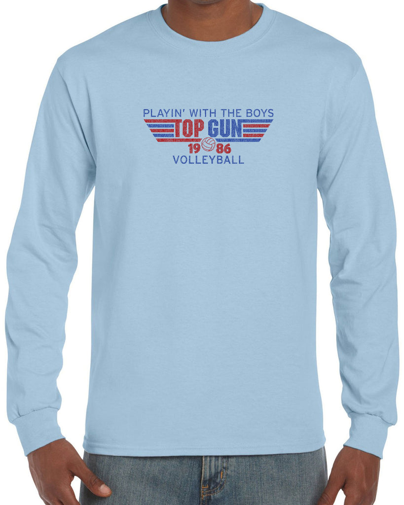 Top Gun Volleyball Long Sleeve Shirt Fighter Pilot 80s Movie Party Halloween Costume Vintage Retro