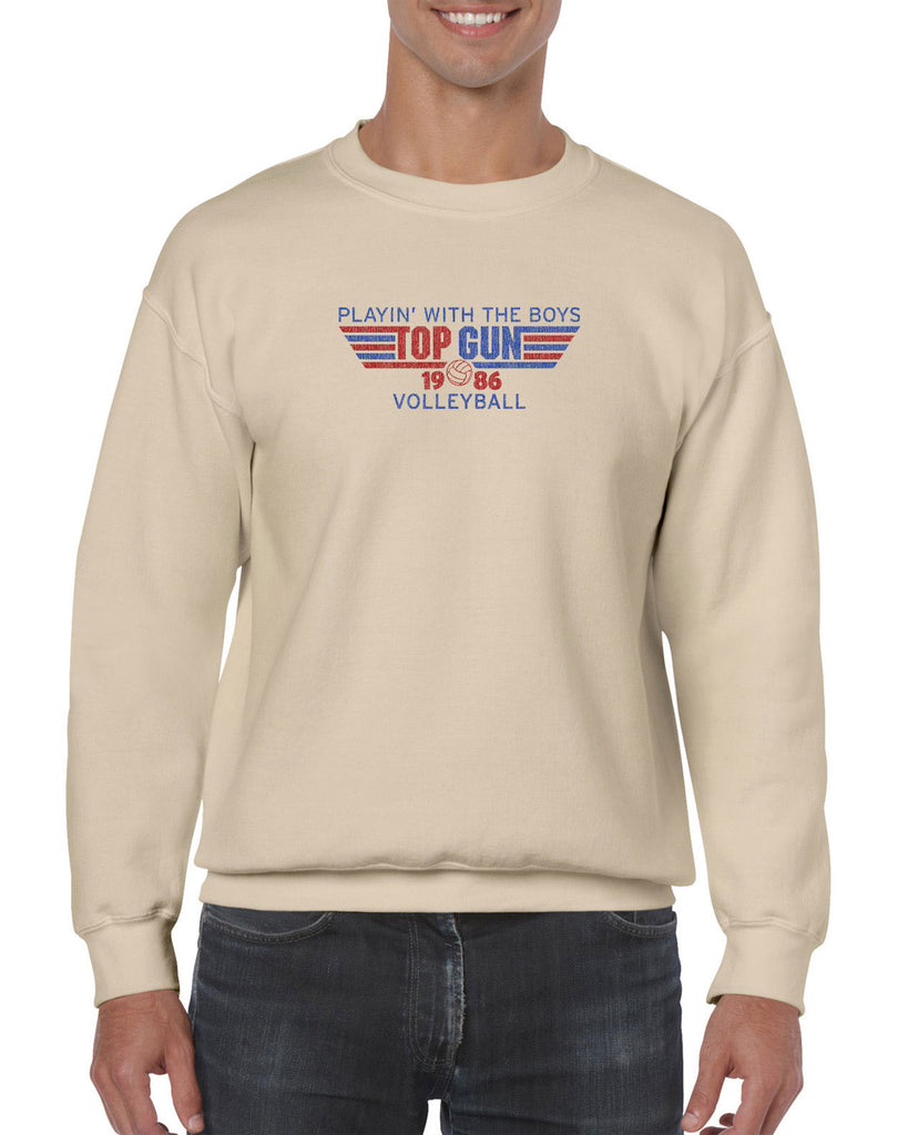 Top Gun Volleyball Crew Sweatshirt Fighter Pilot 80s Movie Party Halloween Costume Vintage Retro