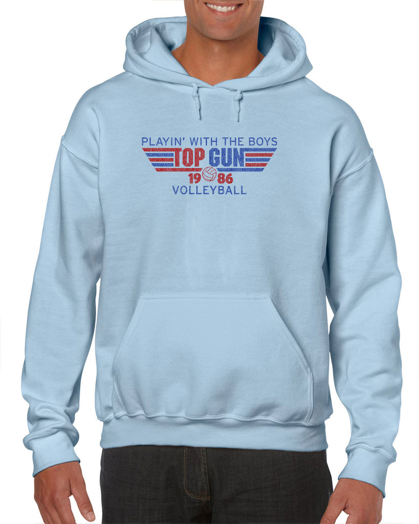 Top Gun Volleyball Hoodie Fighter Pilot 80s Movie Party Halloween Costume Vintage Retro