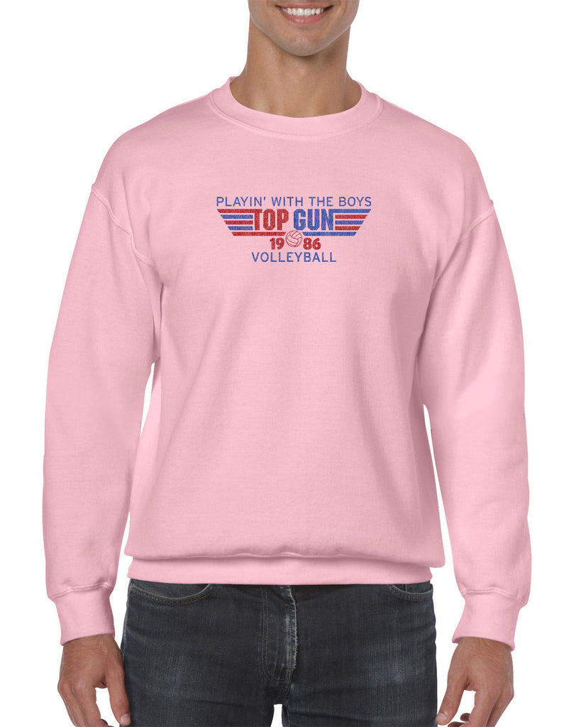 Top Gun Volleyball Crew Sweatshirt Fighter Pilot 80s Movie Party Halloween Costume Vintage Retro