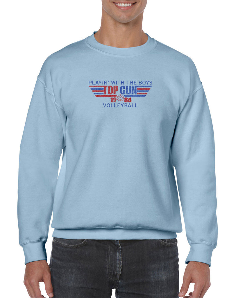 Top Gun Volleyball Crew Sweatshirt Fighter Pilot 80s Movie Party Halloween Costume Vintage Retro