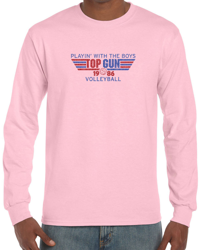 Top Gun Volleyball Long Sleeve Shirt Fighter Pilot 80s Movie Party Halloween Costume Vintage Retro