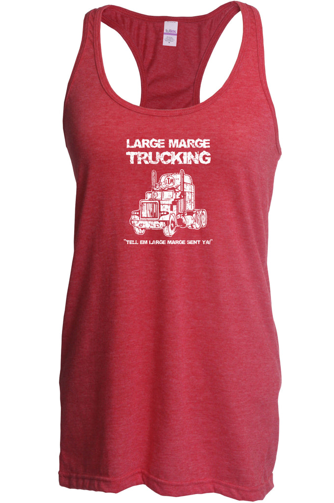 Large Marge Trucking Racer Back Tank Top Racerback Pee Wee's Big Adventure 80s Tell Em Large Marge Sent Ya Vintage Retro