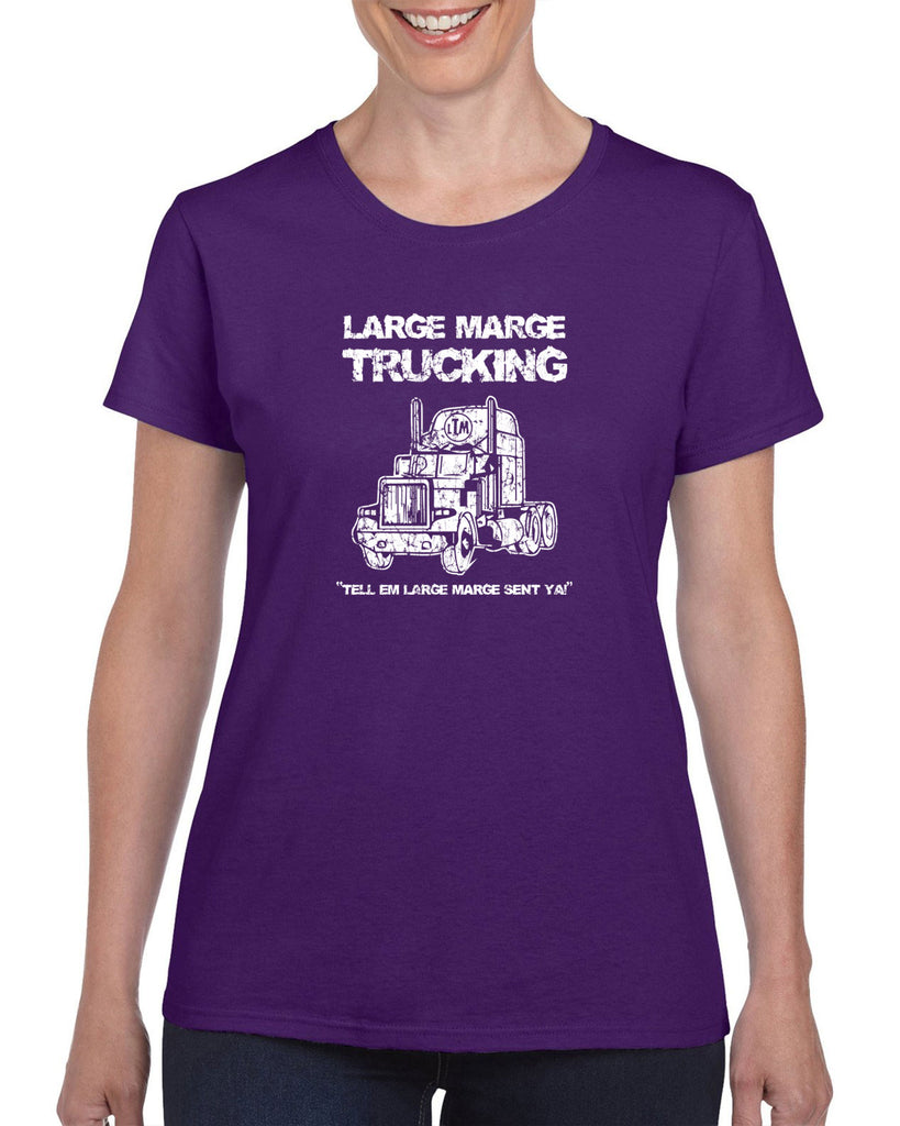 Large Marge Trucking Womens T-Shirt Pee Wee's Big Adventure 80s Tell Em Large Marge Sent Ya Vintage Retro