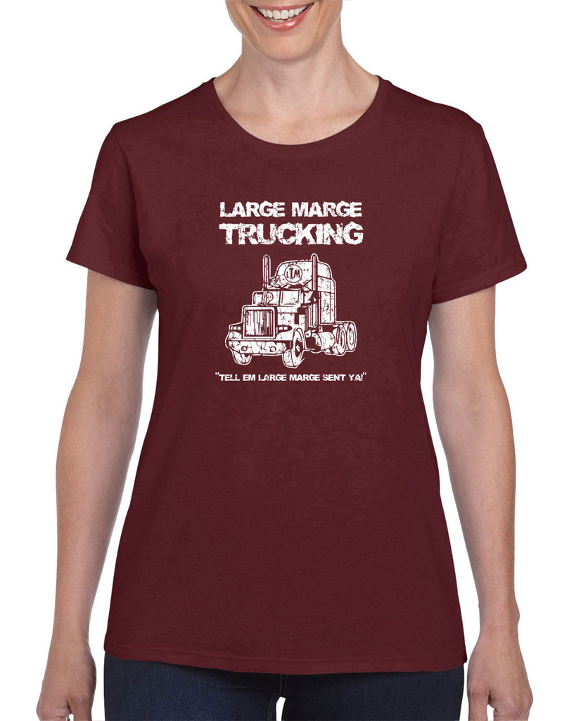 Large Marge Trucking Womens T-Shirt Pee Wee's Big Adventure 80s Tell Em Large Marge Sent Ya Vintage Retro